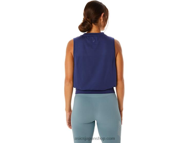 女性用ナギノフレックスノースリーブトップ L20V2145Asics インディゴブルー