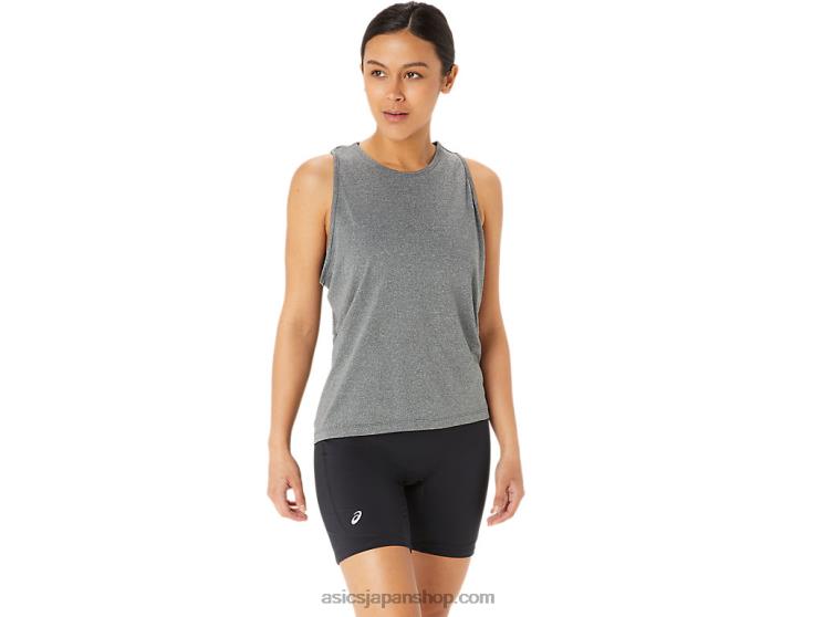 女性用レディセットライトタンク L20V2294Asics ダークグレーヘザー