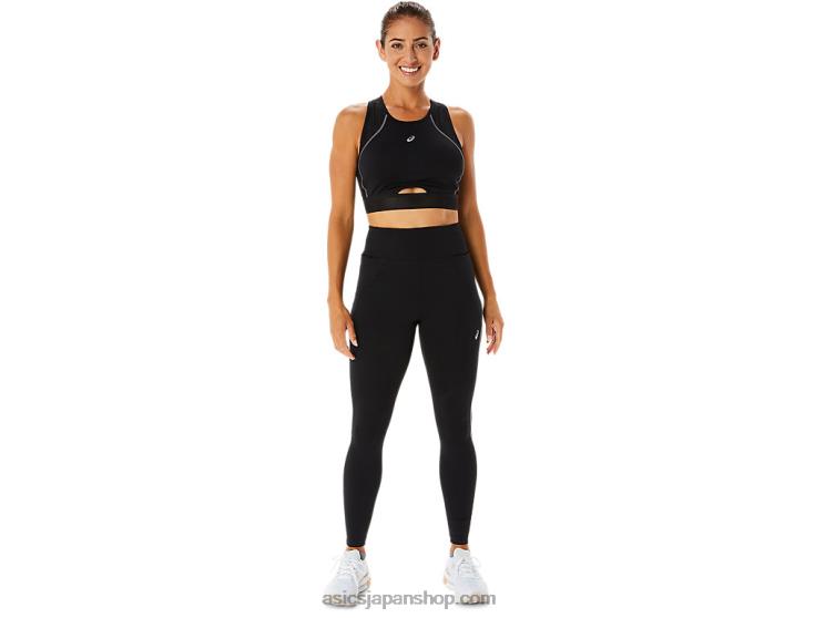 女性用メッシュパネルトレーニングブラ L20V2303Asics パフォーマンスブラック