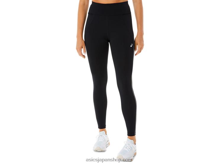 女性用メッシュパネルトレーニングタイト L20V2308Asics パフォーマンスブラック