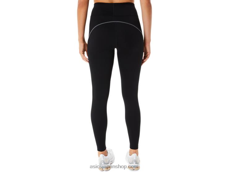 女性用メッシュパネルトレーニングタイト L20V2308Asics パフォーマンスブラック
