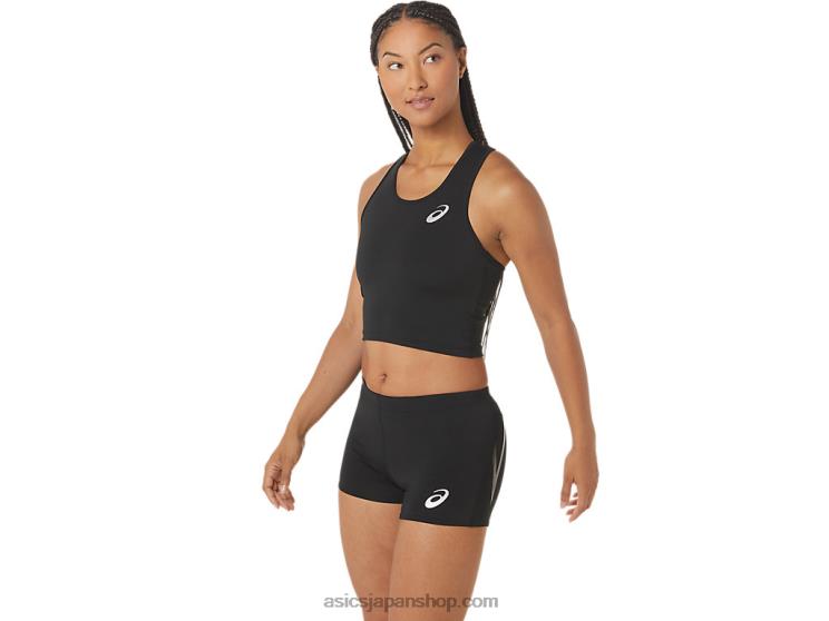 女性用トラッククロップトップ L20V2312Asics パフォーマンスブラック