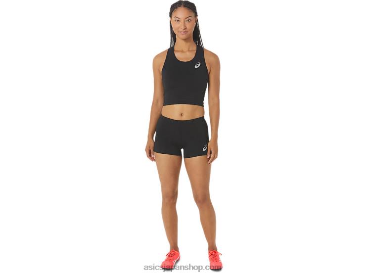 女性用トラッククロップトップ L20V2312Asics パフォーマンスブラック