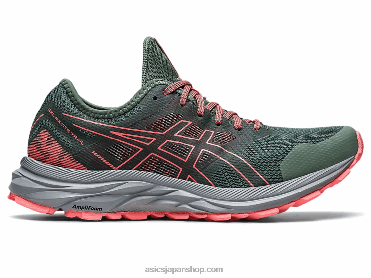 ゲルエキサイトトレイル L20V2394Asics アイビー/パパイヤ