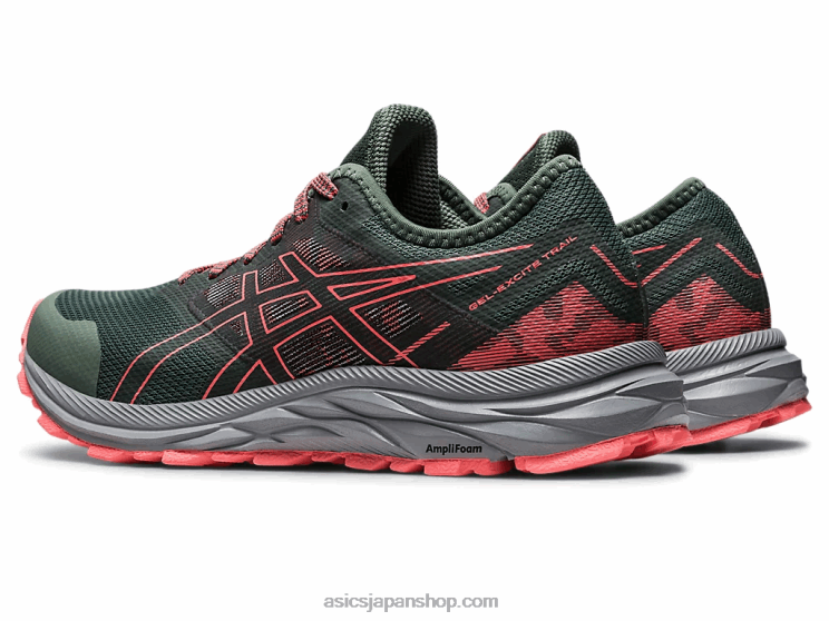ゲルエキサイトトレイル L20V2394Asics アイビー/パパイヤ