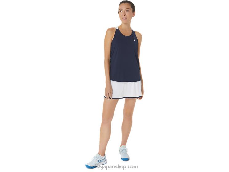 女子コートタンク L20V2464Asics ミッドナイト/ブリリアントホワイト