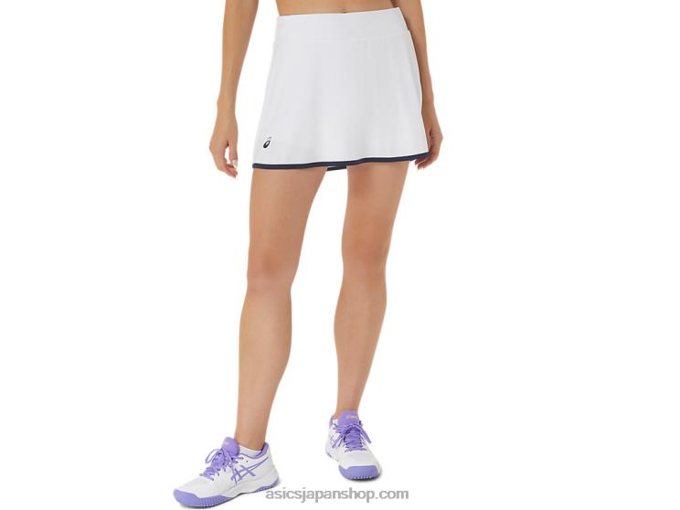 女性用コートスコート L20V2484Asics 鮮やかな白