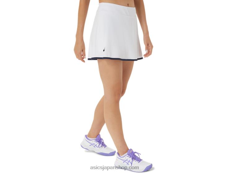 女性用コートスコート L20V2484Asics 鮮やかな白