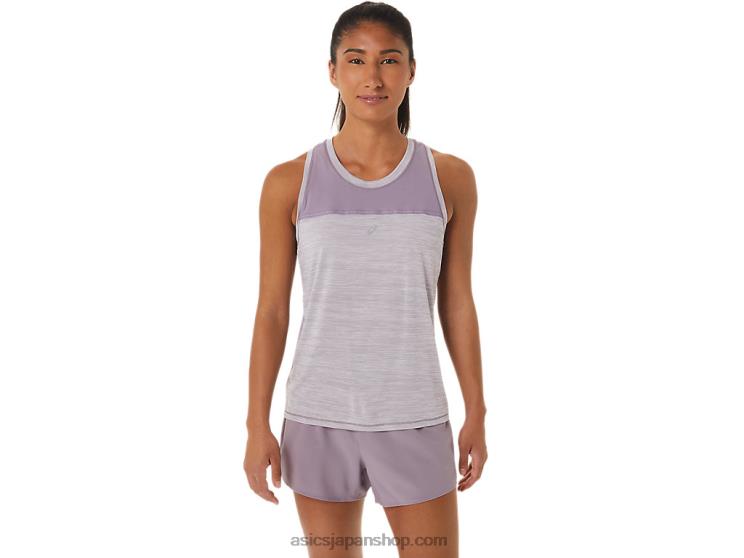 女性用レースタンク L20V2559Asics バイオレットクォーツ/サマーデューン