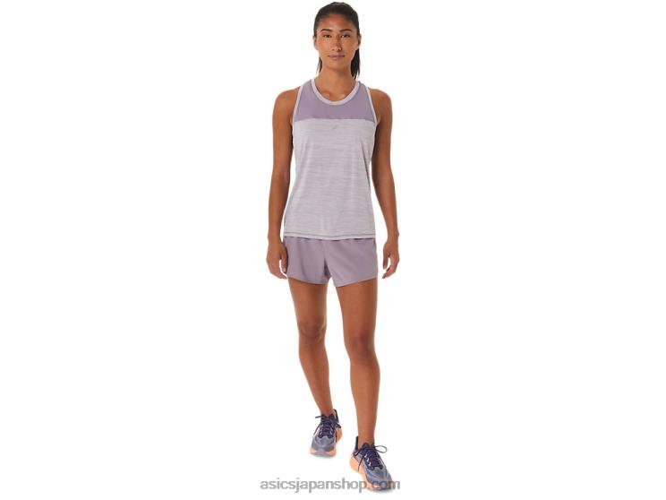 女性用レースタンク L20V2559Asics バイオレットクォーツ/サマーデューン