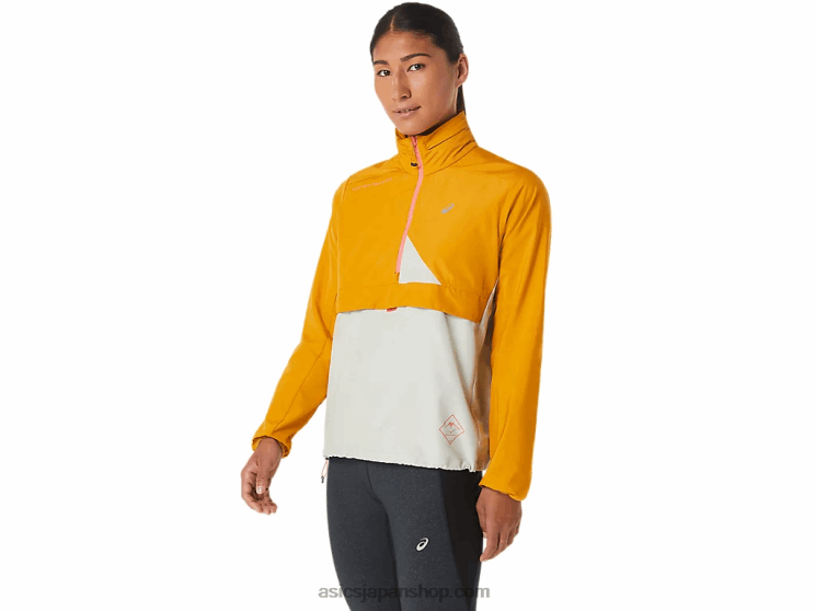 女性用フジトレイル アノラック L20V2568Asics 砂嵐/ライトセージ