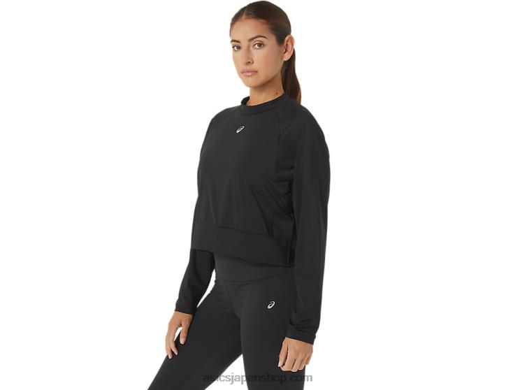 女性用の新しい強力な再利用プルオーバー L20V2693Asics 黒
