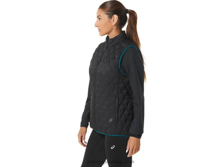 女性用逆断熱ベスト L20V2750Asics パフォーマンスブラック/ベルベットパイン