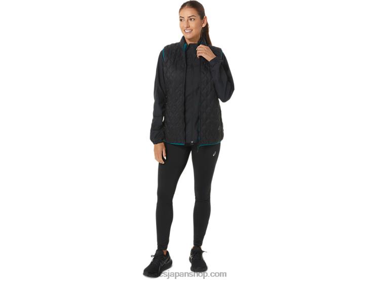 女性用逆断熱ベスト L20V2750Asics パフォーマンスブラック/ベルベットパイン