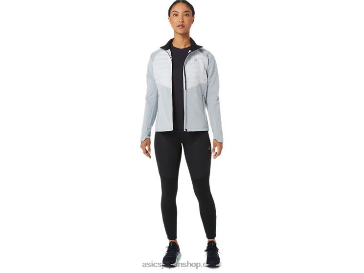 女性の冬のランニングジャケット L20V2827Asics 氷河灰色のヘザー