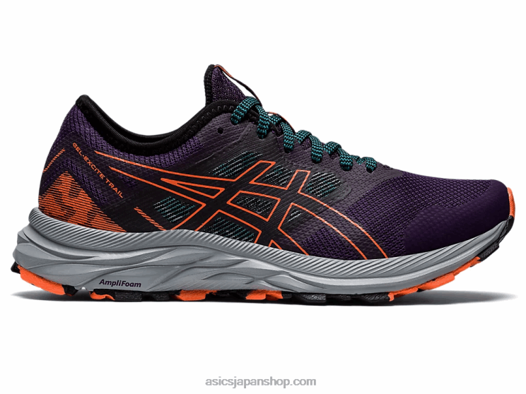 ゲルエキサイトトレイル L20V2857Asics ナイトシェード/ノバオレンジ