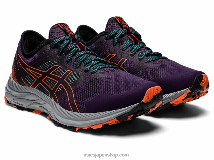 ゲルエキサイトトレイル L20V2857Asics ナイトシェード/ノバオレンジ