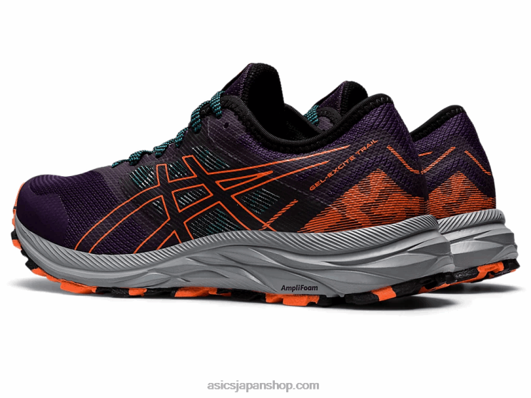ゲルエキサイトトレイル L20V2857Asics ナイトシェード/ノバオレンジ