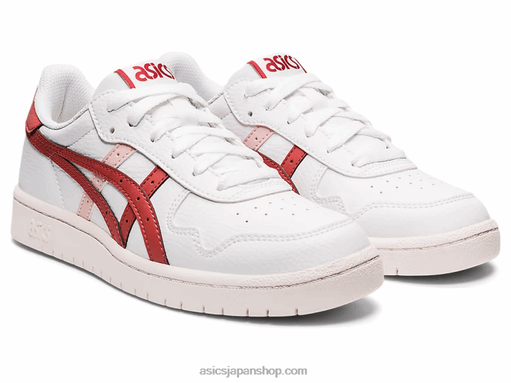 日本 L20V2904Asics 白/赤レンガ