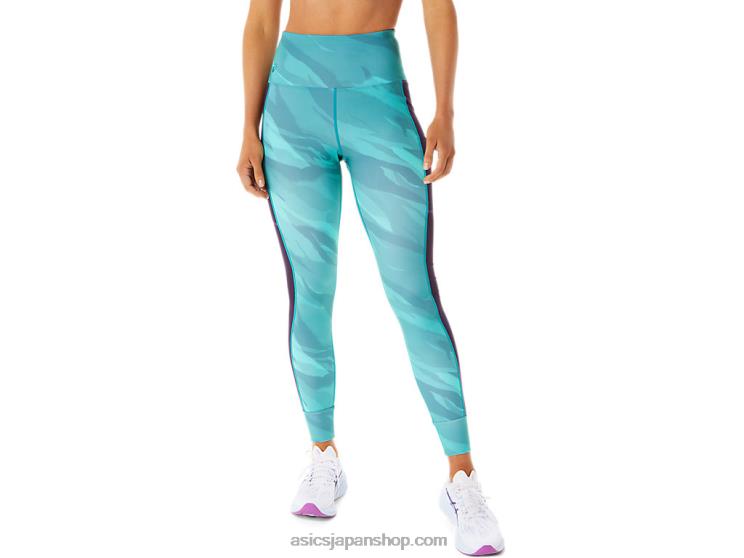 女性用トレーニンググラフィックタイト L20V2914Asics 霧の松