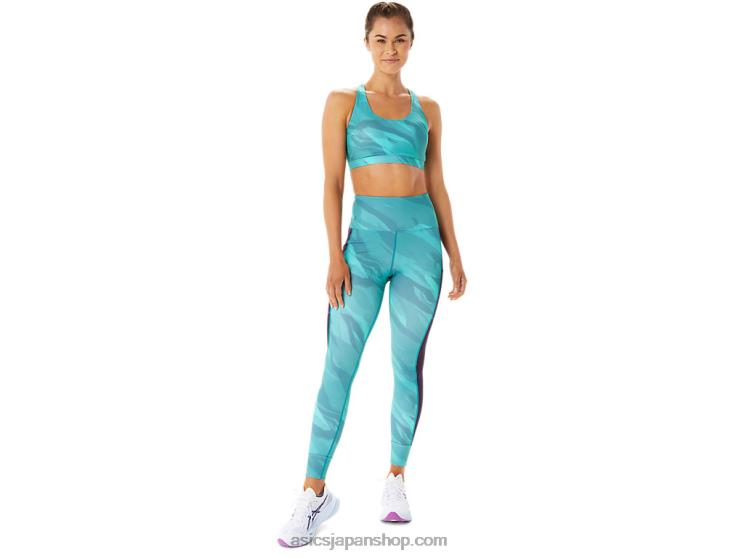 女性用トレーニンググラフィックタイト L20V2914Asics 霧の松