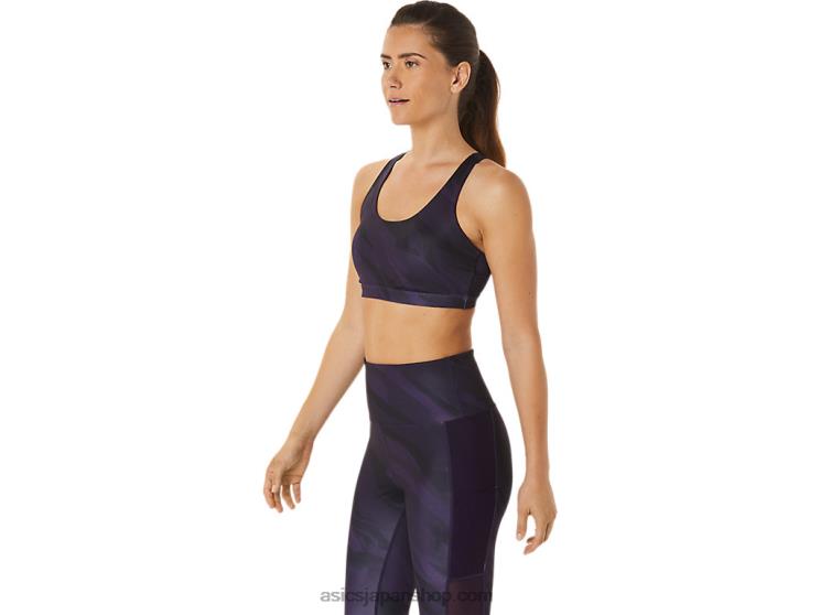 女性用トレーニンググラフィックブラ L20V2927Asics 夜陰