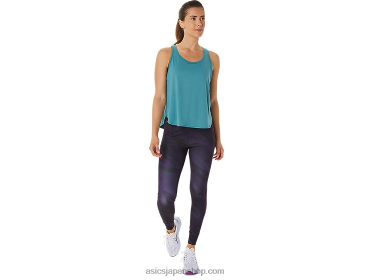 女性のサイドスリットノースリーブトップ L20V2938Asics 霧の松