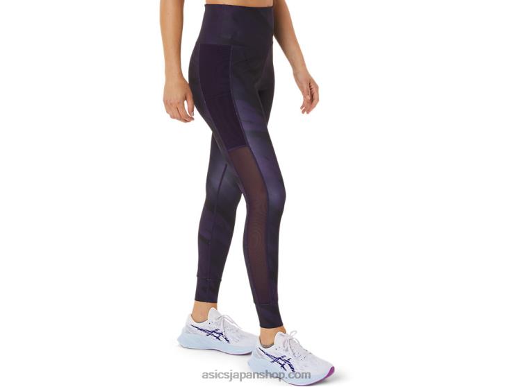 女性用トレーニンググラフィックタイト L20V2944Asics 夜陰