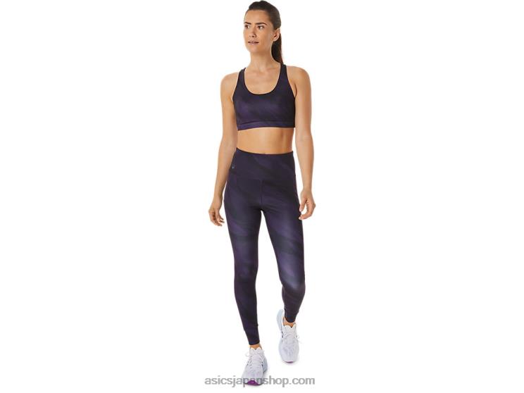 女性用トレーニンググラフィックタイト L20V2944Asics 夜陰