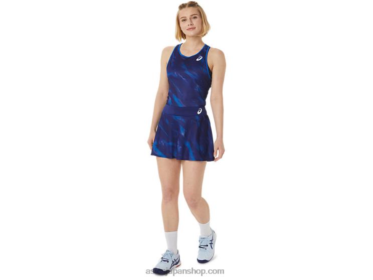 女性用マッチグラフィックスコート L20V3064Asics ダイブブルー
