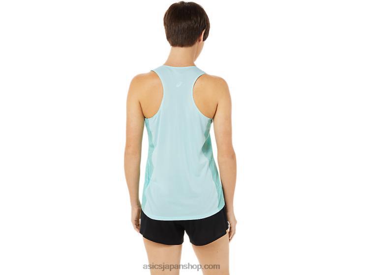 女性用ライトメッシュシングレット L20V3262Asics クリアブルー