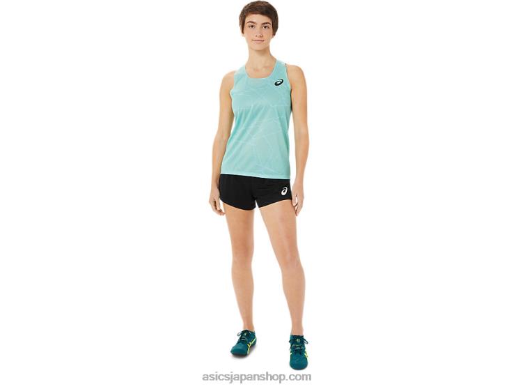 女性用ライトメッシュシングレット L20V3262Asics クリアブルー