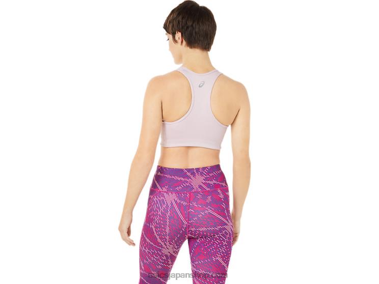 女性用パッド入りブラジャー L20V3315Asics リーリーローズ/フューシャレッド