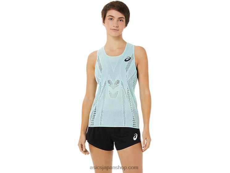 女性用アクティブリーズシングレット L20V3348Asics クリアブルー