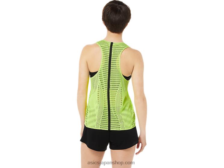 女性用アクティブリーズシングレット L20V3350Asics ハザードグリーン