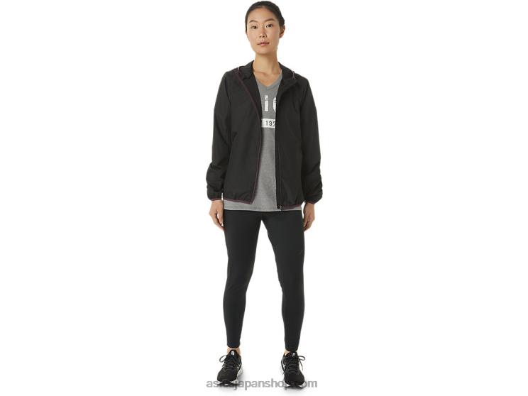 レディースパッカブルジャケット L20V3358Asics パフォーマンス ブラック/ディープ プラム