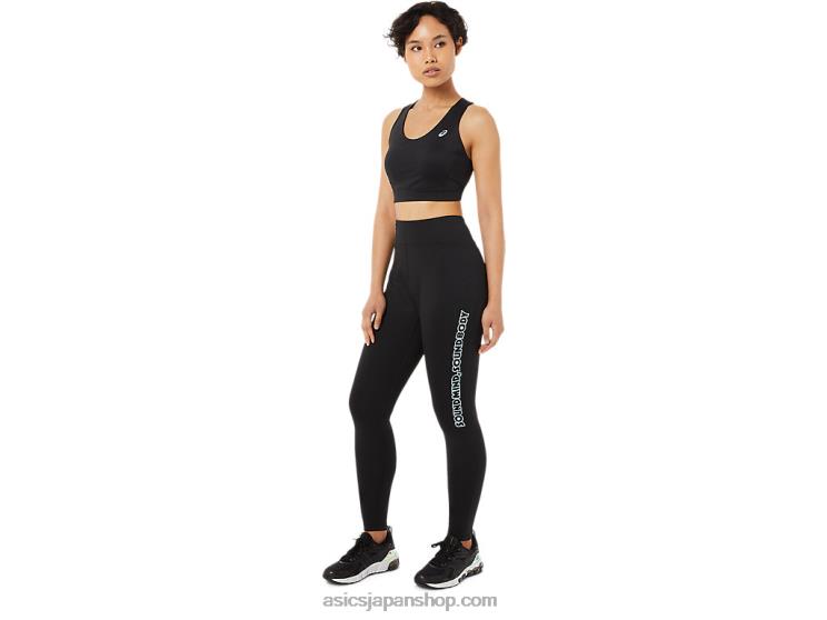 女性のクロスバックストラップブラジャー L20V3371Asics パフォーマンスブラック
