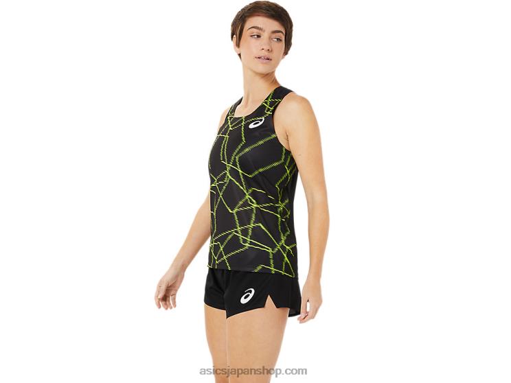 女性用ライトメッシュシングレット L20V3405Asics パフォーマンスブラック