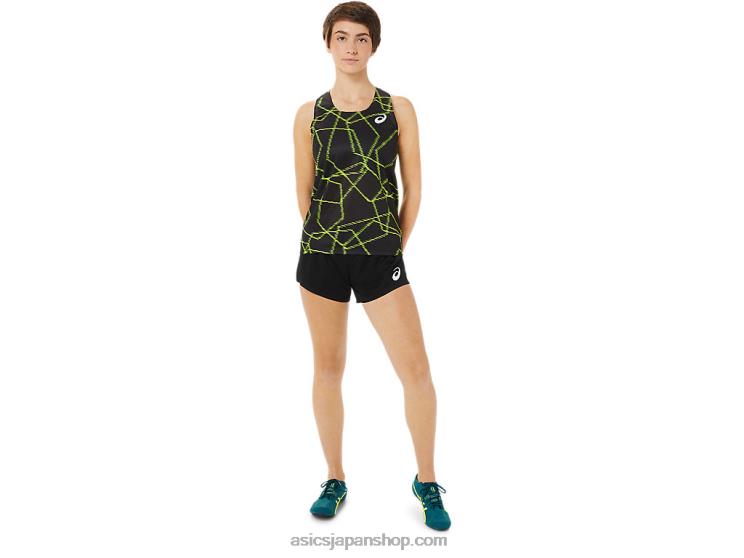女性用ライトメッシュシングレット L20V3405Asics パフォーマンスブラック