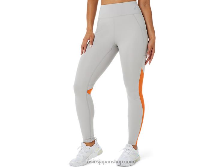女性用メッシュブロックタイト L20V3406Asics オイスターグレー