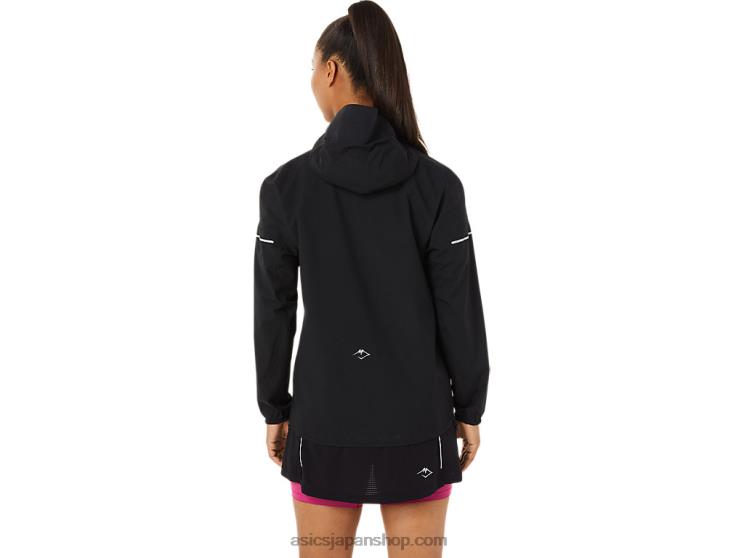 女性用フジトレイル防水ジャケット L20V3482Asics パフォーマンスブラック