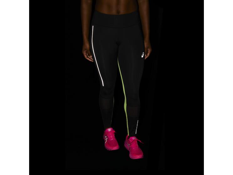 女性用ライトショータイト L20V3484Asics パフォーマンスブラック/ライムグリーン