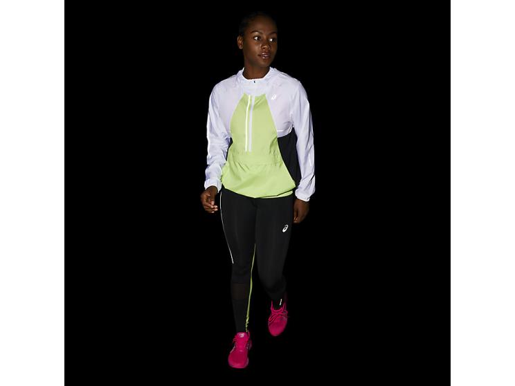 女性用ライトショータイト L20V3484Asics パフォーマンスブラック/ライムグリーン