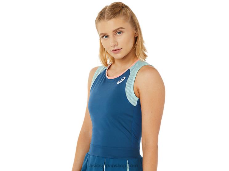 女性のマッチドレス L20V3502Asics ライトインディゴ