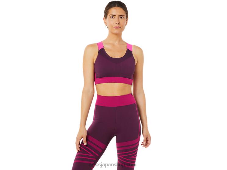 女性のシームレスなブラジャー L20V3512Asics ディーププラム