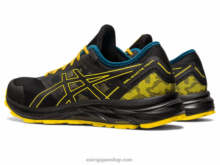 ゲルエキサイトトレイル L20V353Asics ブラック/ゴールデンイエロー
