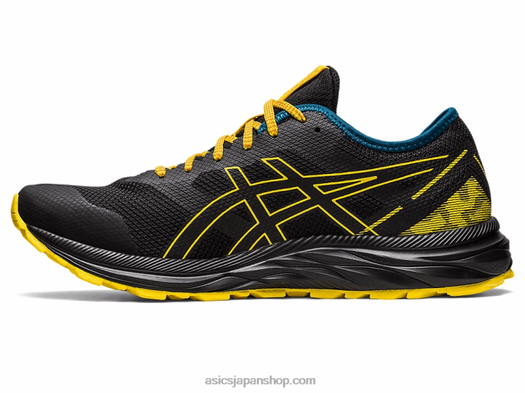 ゲルエキサイトトレイル L20V353Asics ブラック/ゴールデンイエロー