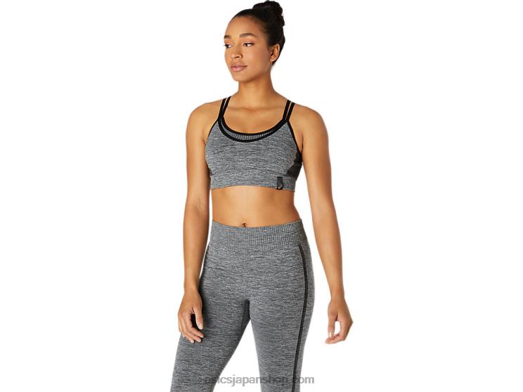 女性用リバーシブルシームレスブラジャー L20V3659Asics パフォーマンスブラック