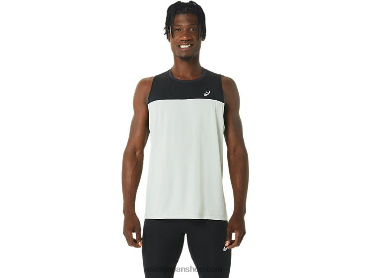メンズレースシングレット L20V375Asics パフォーマンスブラック/ライトセージ