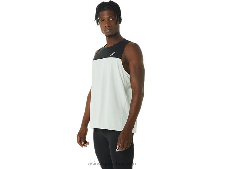 メンズレースシングレット L20V375Asics パフォーマンスブラック/ライトセージ